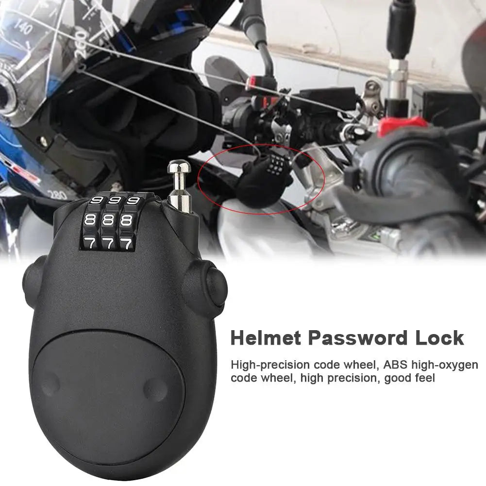 Bike Helmet Password Lock Telescopic Wire Rope Steel Cable Code Lock Anti-Theft Safety Lock Bicycle Suitcase Wheel Luggage Lock