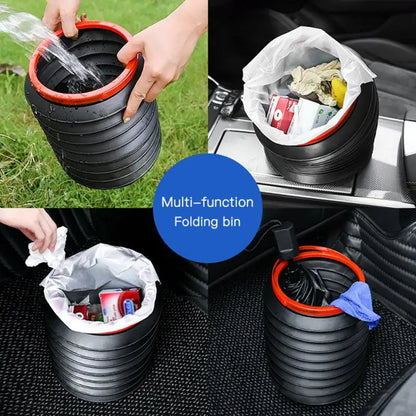 Car Portable Retractable Folding Trash Bin