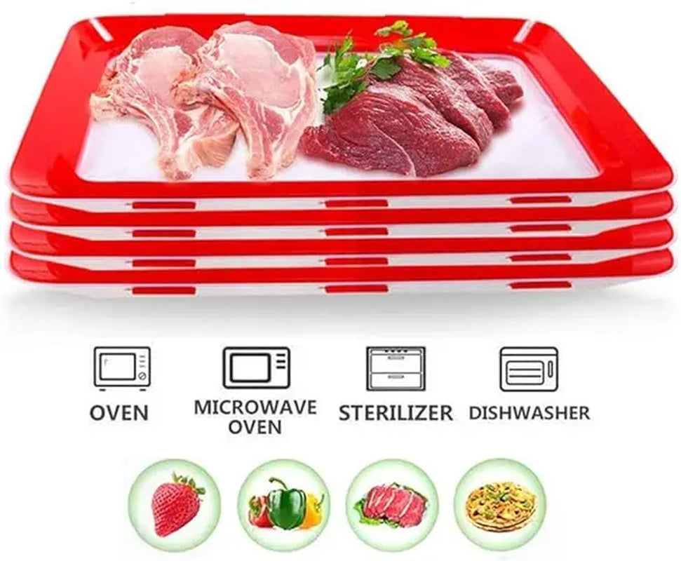 Food Preservation Tray BPA Free Reusable Food Preserving Tray Environmentally Friendly Stackable Creative Food Preservation Tray