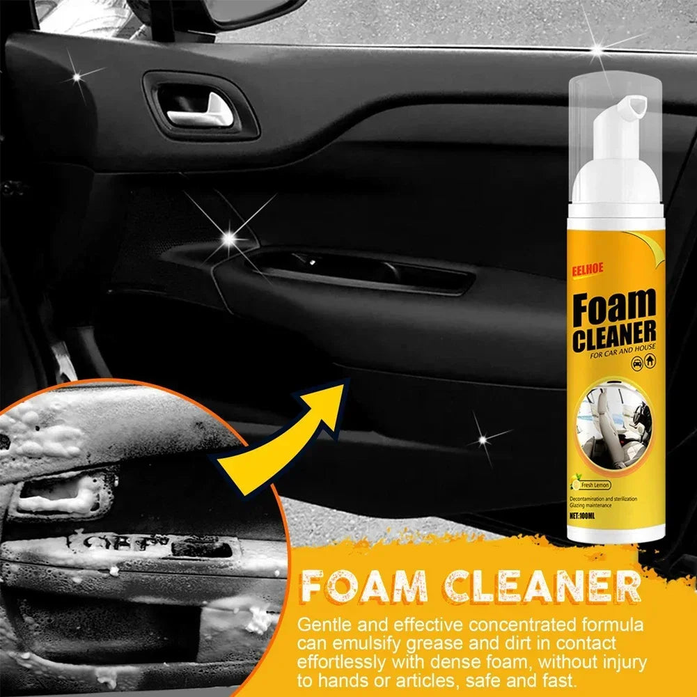 Car Interior Multi-Purpose Foam Cleaner Cleaning Agent Automoive with Sponge Leather Cleaner Spray Cleaners 30Ml/60Ml/100Ml