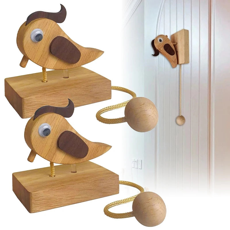 Wooden Woodpecker Doorbell Entrance Wireless Door Bell Creative Woodpecker Shaped Doorbell Door Bell Decor Home Decoration