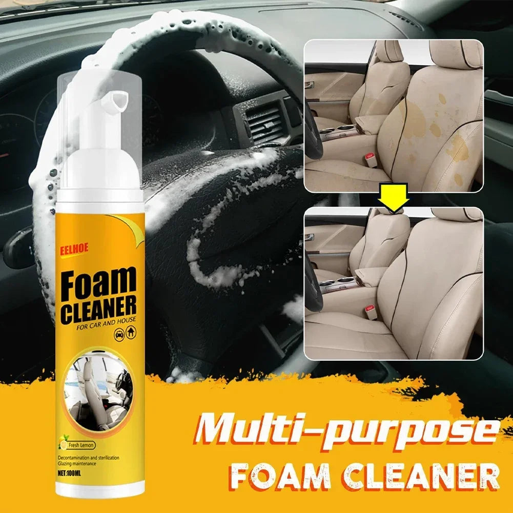 Car Interior Multi-Purpose Foam Cleaner Cleaning Agent Automoive with Sponge Leather Cleaner Spray Cleaners 30Ml/60Ml/100Ml