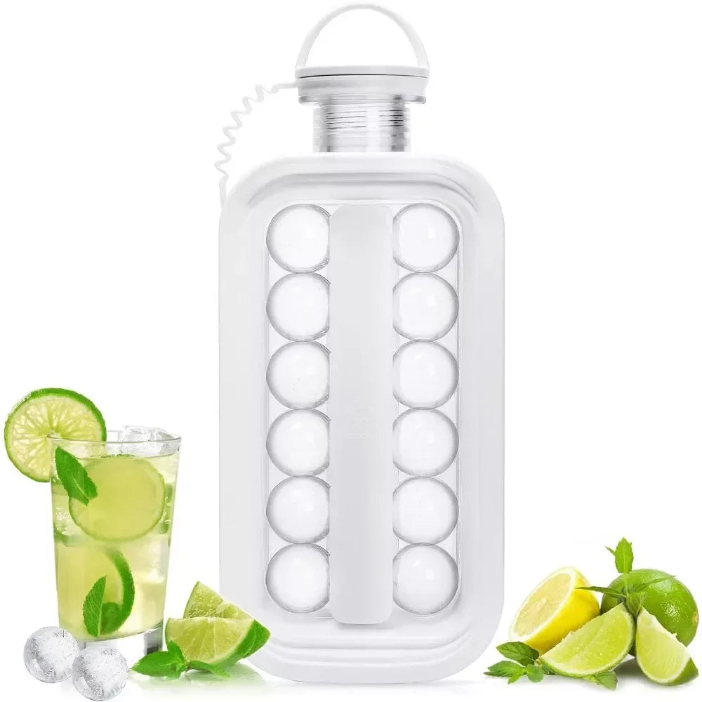 17 Grid Multi-Function Ice Ball Maker Portable Silicone Kettle 2 in 1 Ice Maker Container Pot Kitchen Bar Gadgets Ice Cube Mold