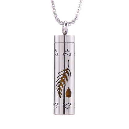 Aromatherapy Essential Oil Diffuser Stainless Steel Open Locket Perfume Necklace