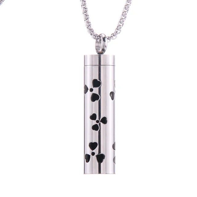 Aromatherapy Essential Oil Diffuser Stainless Steel Open Locket Perfume Necklace