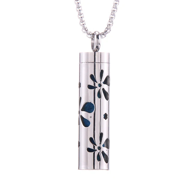 Aromatherapy Essential Oil Diffuser Stainless Steel Open Locket Perfume Necklace