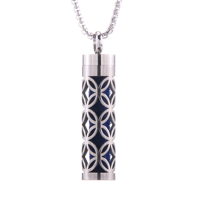 Aromatherapy Essential Oil Diffuser Stainless Steel Open Locket Perfume Necklace