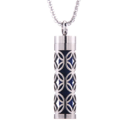 Aromatherapy Essential Oil Diffuser Stainless Steel Open Locket Perfume Necklace