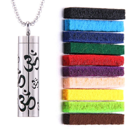 Aromatherapy Essential Oil Diffuser Stainless Steel Open Locket Perfume Necklace