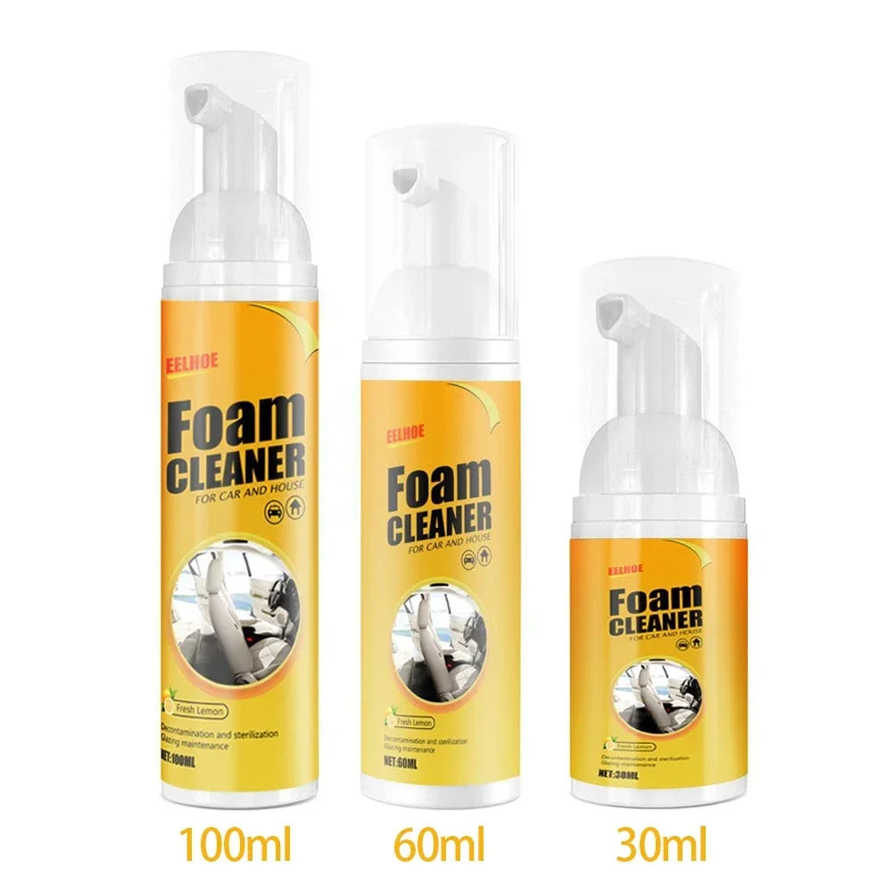 Car Interior Multi-Purpose Foam Cleaner Cleaning Agent Automoive with Sponge Leather Cleaner Spray Cleaners 30Ml/60Ml/100Ml