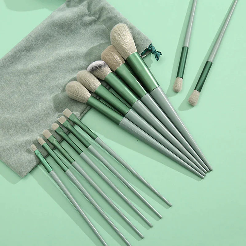 13Pcs Soft Fluffy Makeup Brushes Set for Cosmetics Foundation Blush Powder Eyeshadow Kabuki Blending Makeup Brush Beauty Tool