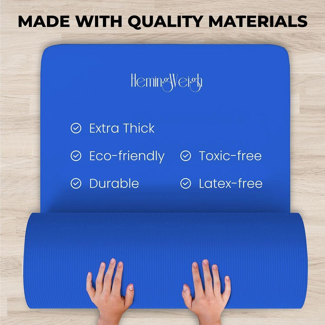 Yoga Mat Set - Complete Yoga Starter Kit with Thick Mat, Blocks, Strap, and Cooling Towels